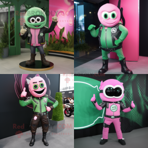 Pink Green Bean mascotte...