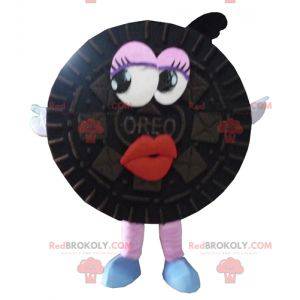 Mascotte d'Oréo de gâteau noir tout rond - Redbrokoly.com