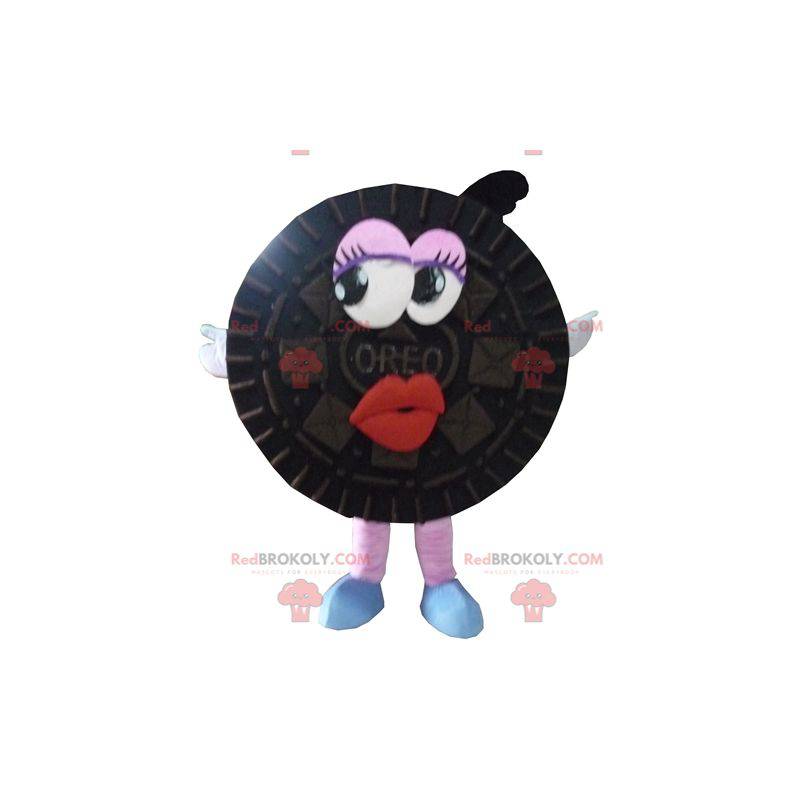 Mascotte d'Oréo de gâteau noir tout rond - Redbrokoly.com