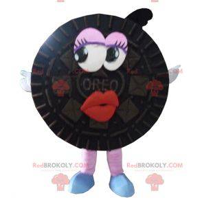 Oreo maskot rund svart tårta - Redbrokoly.com