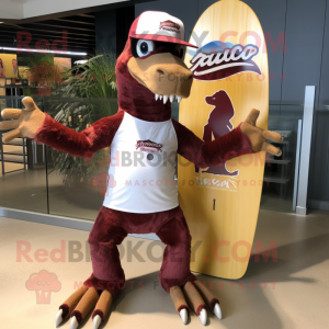 Maroon Deinonychus maskot...