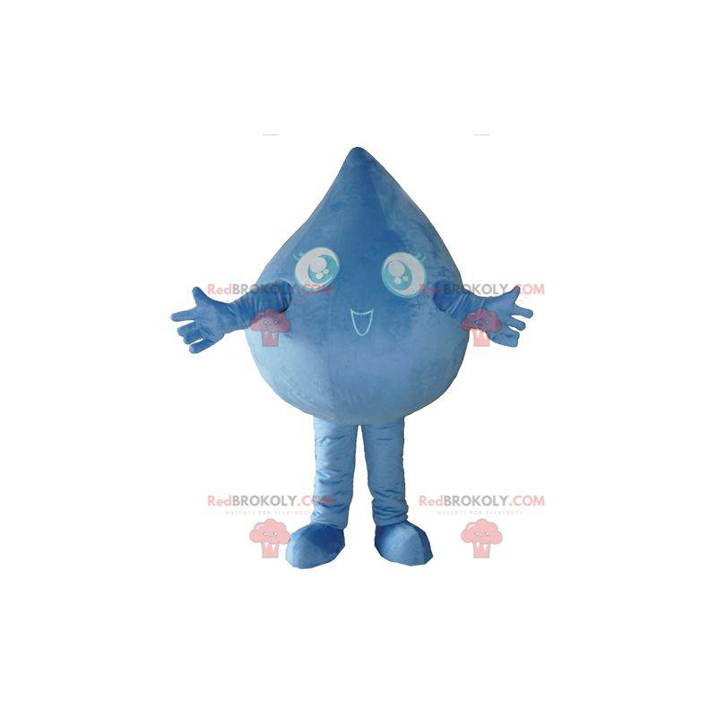Giant blue water drop mascot - Redbrokoly.com