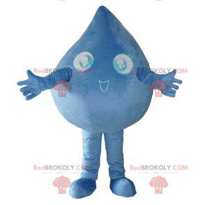 Giant blue water drop mascot - Redbrokoly.com