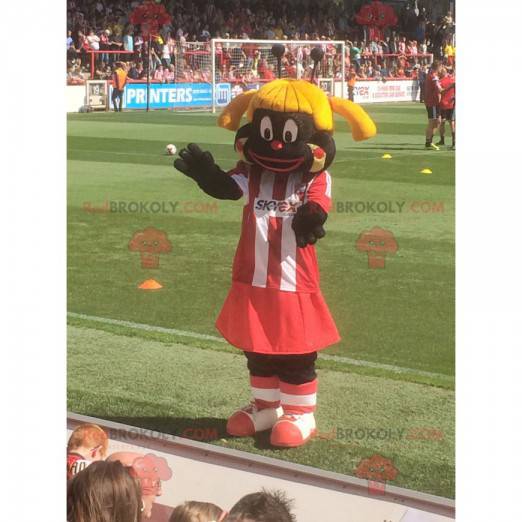 Maskot africké dívky s blond vlasy - Redbrokoly.com