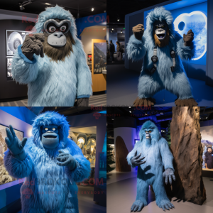 Blue Sasquatch mascotte...