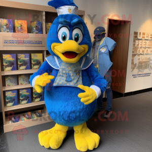 Blue Hens mascot costume character dressed with a Cover-up and Pocket squares