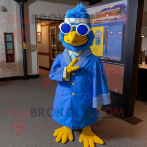 Blue Hens mascot costume character dressed with a Cover-up and Pocket squares