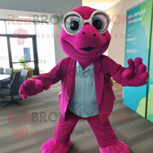 Magenta havskilpadde maskot...