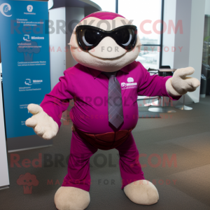 Magenta havskilpadde maskot...