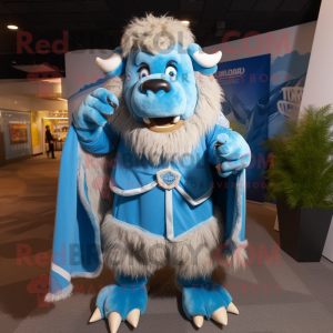 Sky Blue Bison maskot...