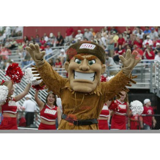 Indian man mascot with a fringed outfit - Redbrokoly.com