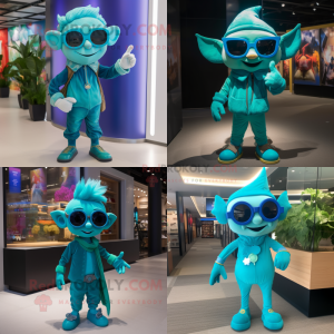 Turquoise Elf mascotte...