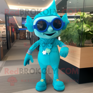 Turquoise Elf mascotte...