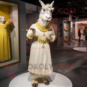Cream Donkey maskot kostume...