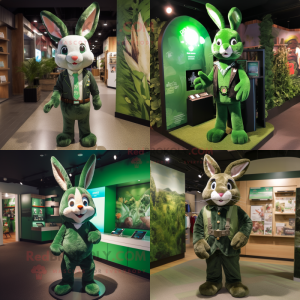Skovgrøn kanin maskot...