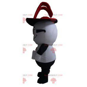 Black and white rabbit mascot with a top hat - Redbrokoly.com