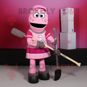 Roze ijshockeystick...