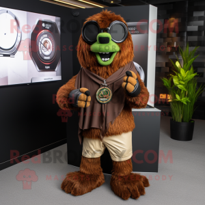 Brun Guinness maskot kostym...