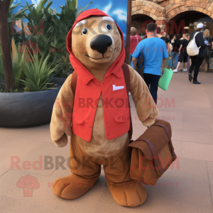 Red Sea Lion maskot kostume...