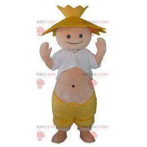 Farmer farmer mascot with a straw hat - Redbrokoly.com