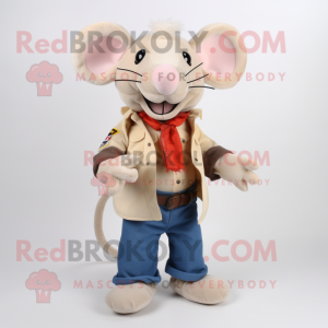 Beige rotte maskot kostume...