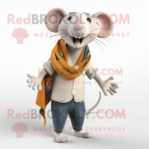 Beige Rat mascotte kostuum...