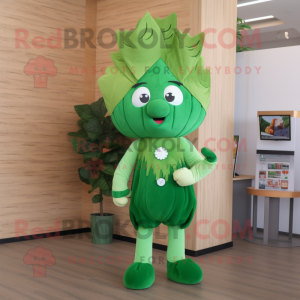 Grøn Beet maskot kostume...
