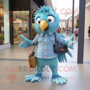 Cyan Harpy mascotte kostuum...