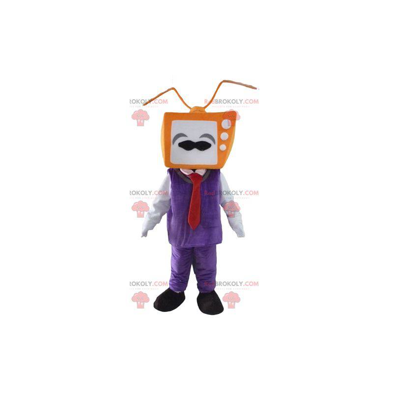 Uomo mascotte con la testa a forma di TV - Redbrokoly.com Uomo mascotte con la testa a forma di TV - Redbrokoly.com