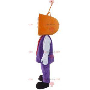 Homem mascote com a cabeça em forma de TV - Redbrokoly.com
