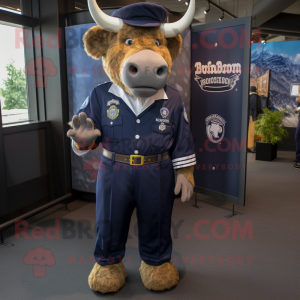 Navy Buffalo maskot kostume...