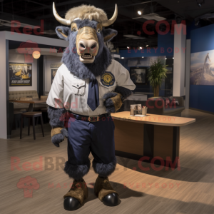 Navy Buffalo maskot kostume...