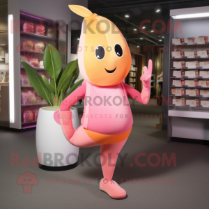 Rosa Mango maskot kostym...