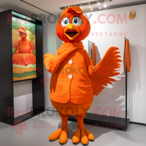 Orange Rooster maskot...