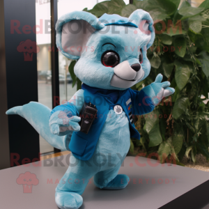 Blue Flying Squirrel maskot...