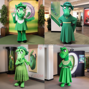 Grön hästsko maskot kostym...