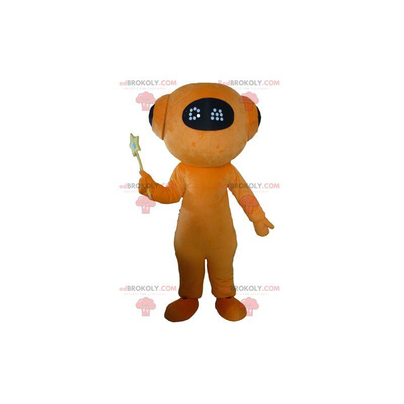 Alieno gigante mascotte robot arancione e nero - Redbrokoly.com