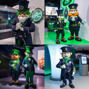 Navy Leprechaun maskot...