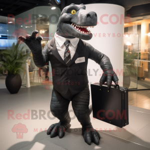 Sort Tyrannosaurus maskot...