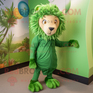 Green Lion mascotte kostuum...