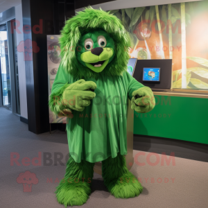 Green Lion maskot kostym...