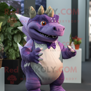 Lilla Stegosaurus maskot...