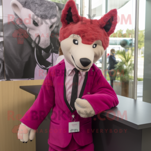 Magenta Dingo maskot...