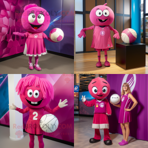 Magenta-Volleyball...