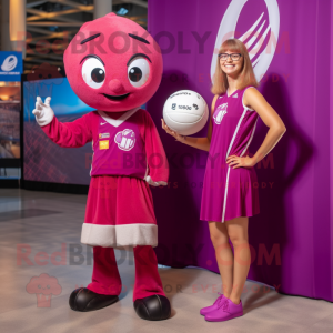 Magenta volleybal mascotte...