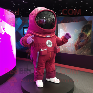 Magenta astronaut mascotte...