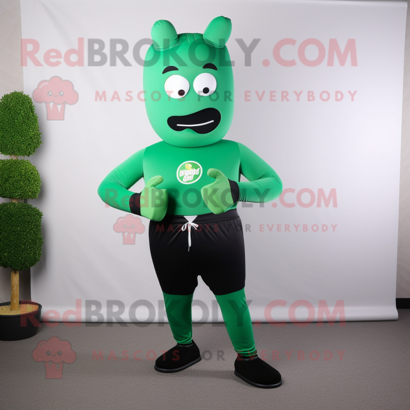Forest Green Steak mascot costume character dressed with a Yoga Pants and Cufflinks Forest Green Steak mascot costume character dressed with a Yoga Pants and Cufflinks