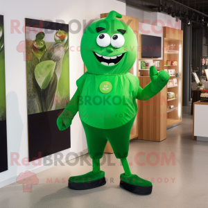 Forest Green Steak mascot costume character dressed with a Yoga Pants and Cufflinks