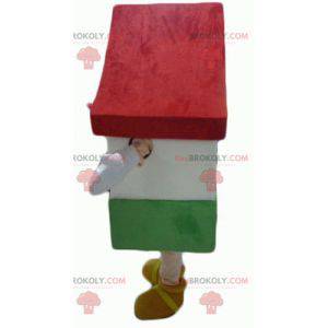 Mascote gigante da casa vermelha e verde - Redbrokoly.com
