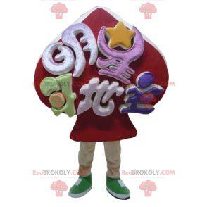 Mascote de cartas de jogar Red Spades Mascote - Redbrokoly.com